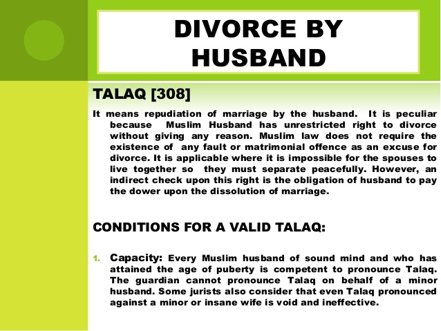 divorce under muslim law research paper