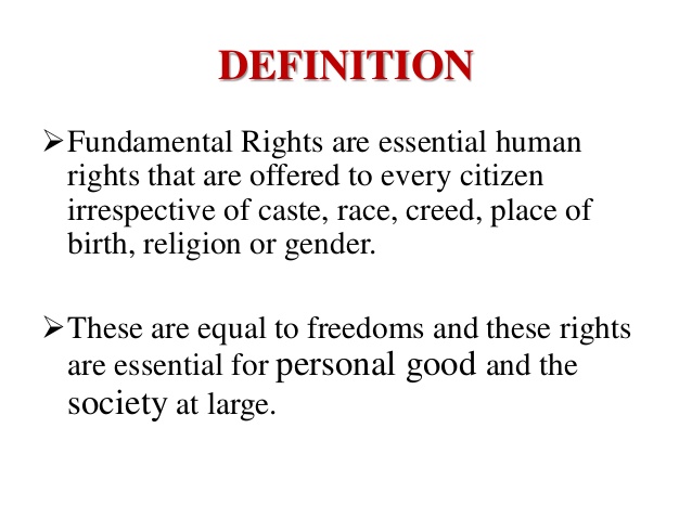 DEFINITION OF FUNDAMENTAL RIGHTS