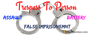 person trespass law tort part goods introduction land